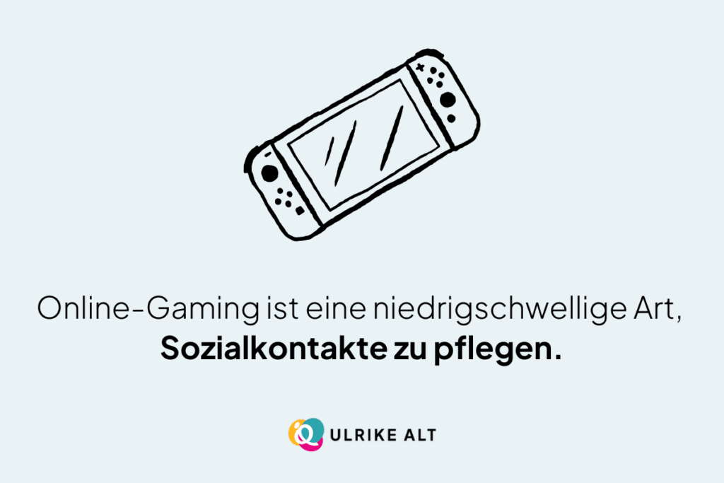 Sozialkontakte beim Online-Gaming.